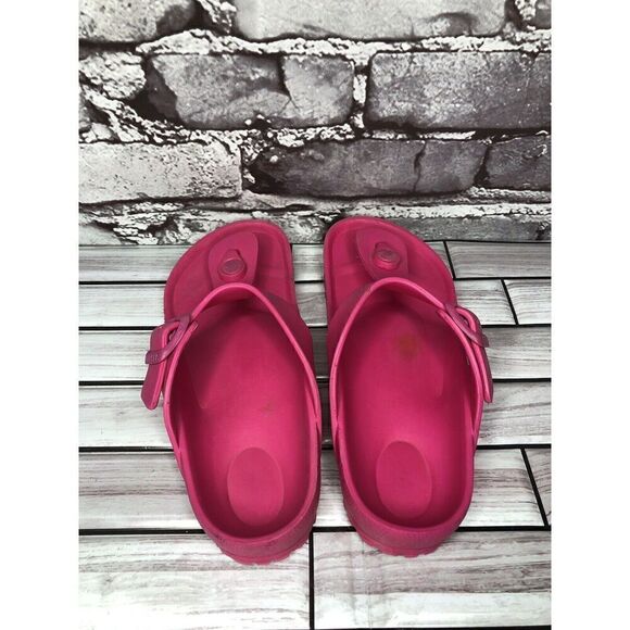 Birkenstock Gizeh Eva Pink Foam Thong Flip Flop Girls Youth Size 3M US/33EU - Picture 7 of 16